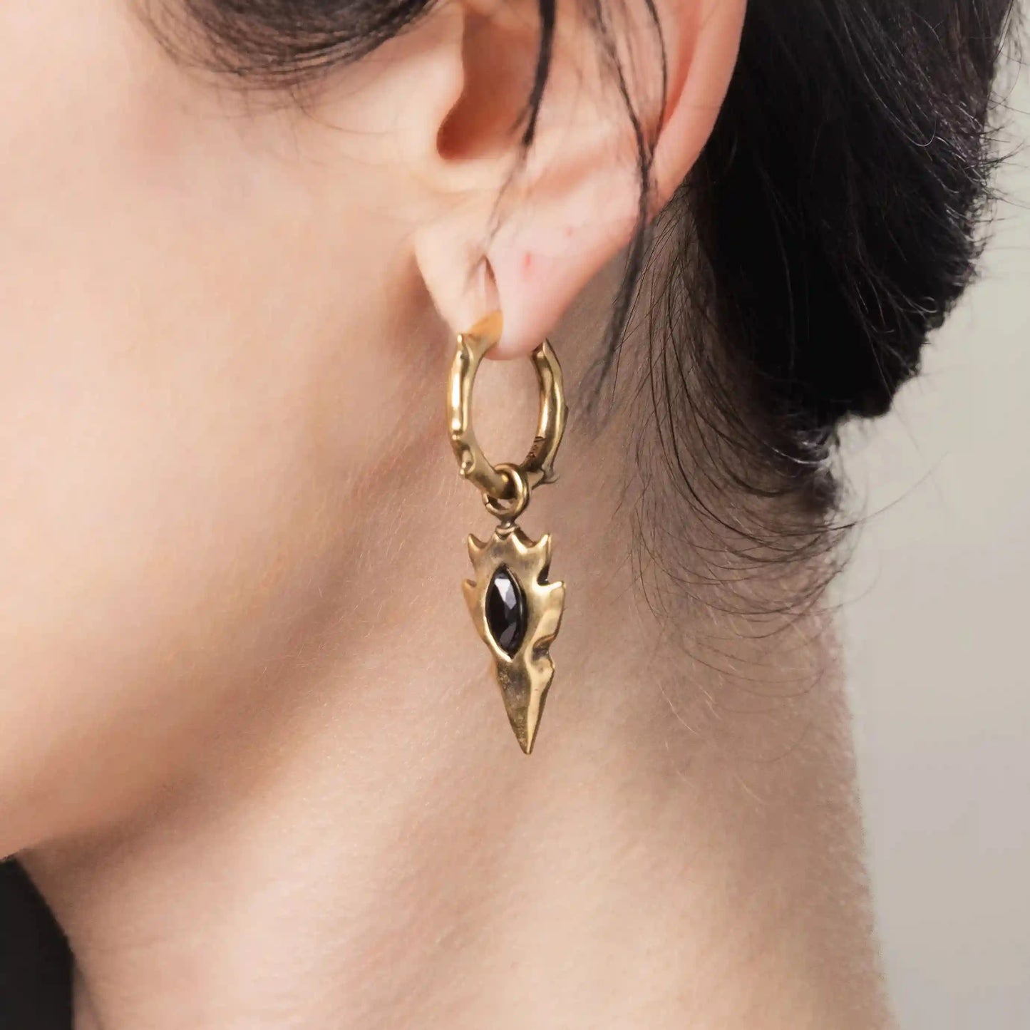 KNAPPED STONE EARRINGS